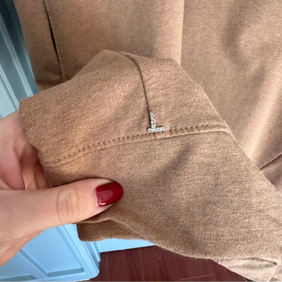 Lafayette 148 New York French Terry Tunic in Sepia Tan XL - Picture 5 of 11